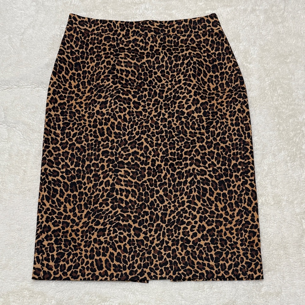 J. Crew Leopard Print Pencil Skirt